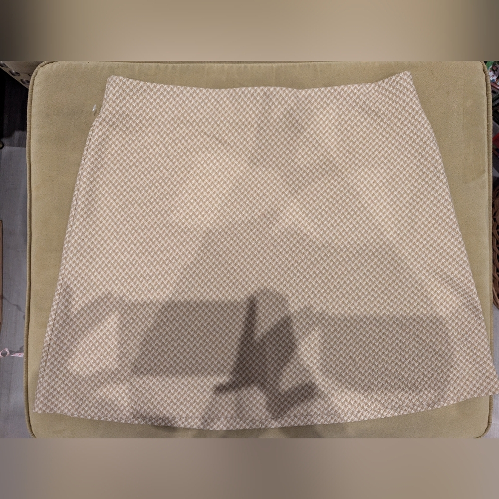 Wilfred Beige Checkered Mini Skirt